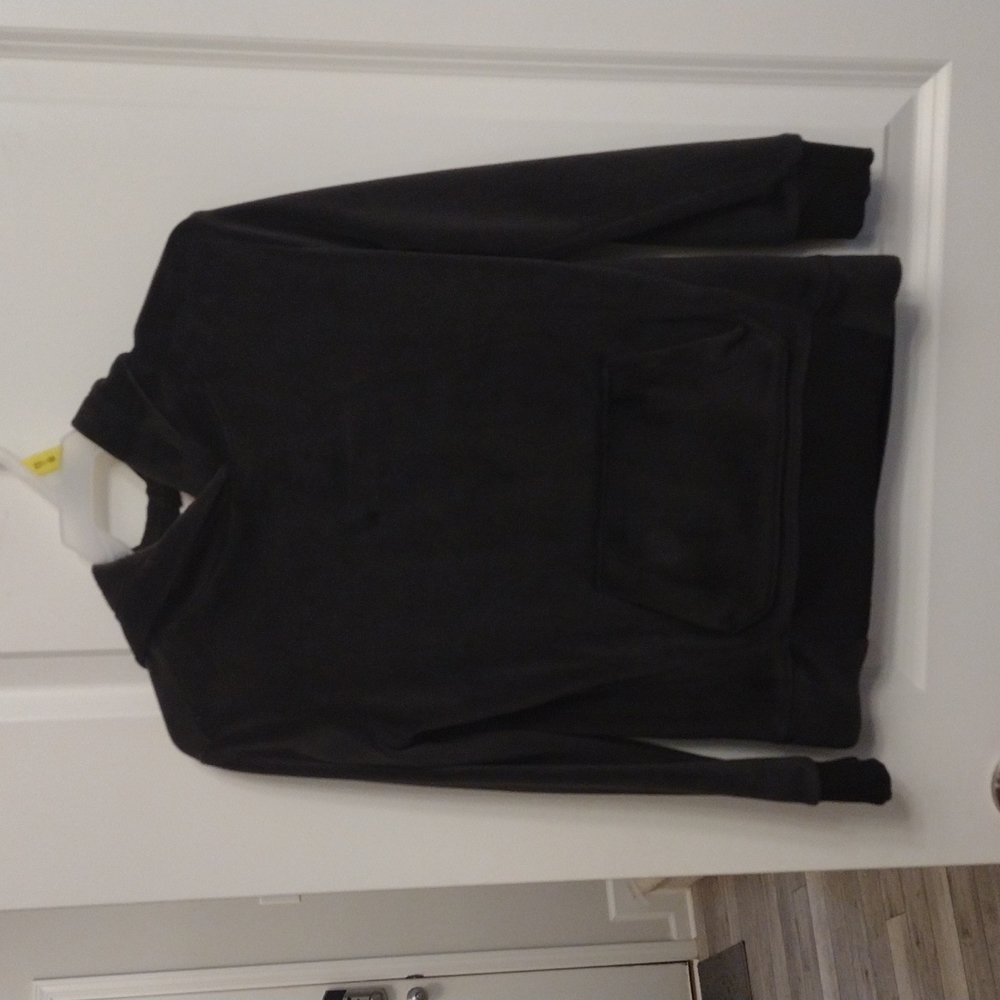 Girls Black Wonder Nation Hooded Pullover Size S (6-6x)